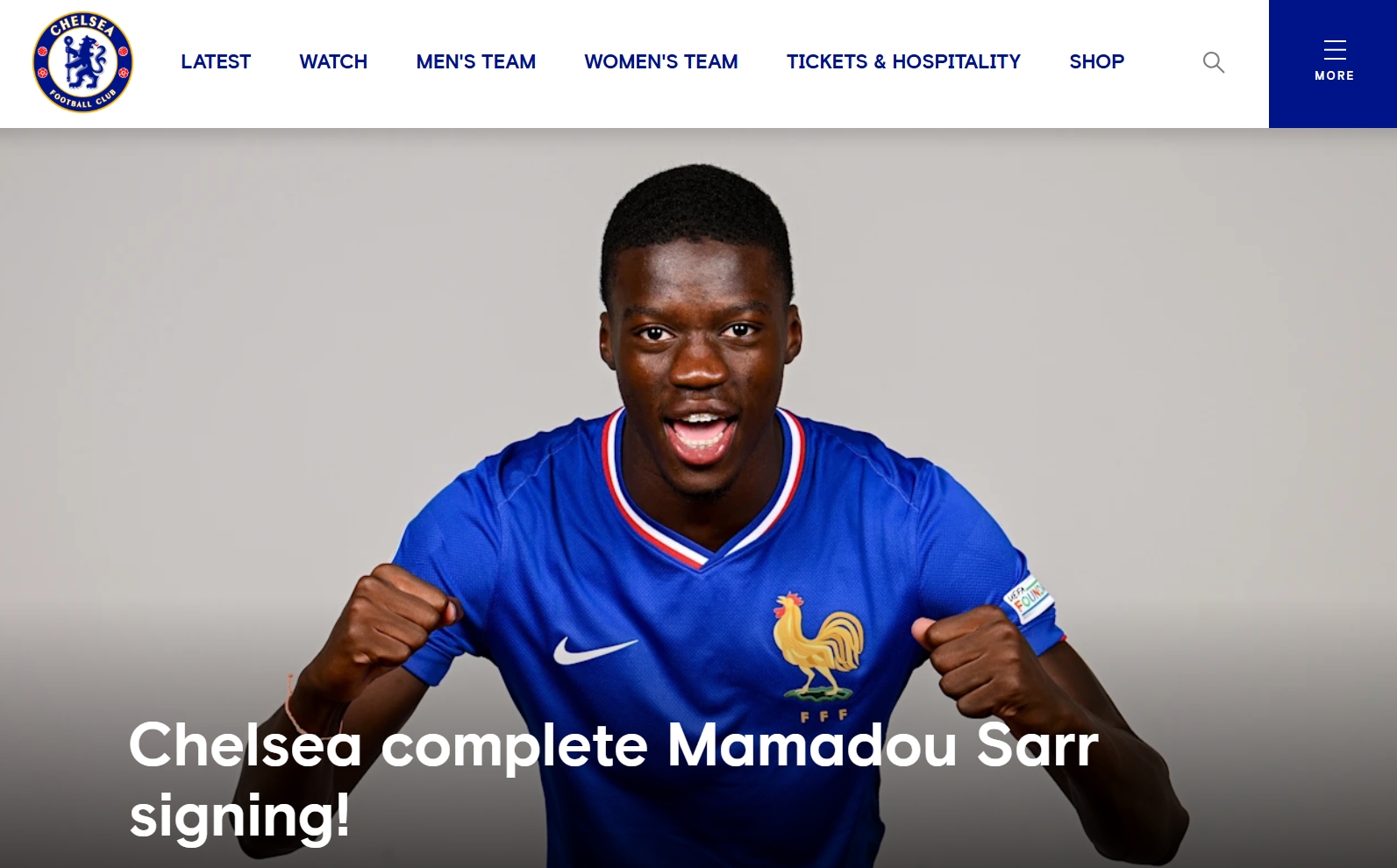 马马杜-萨尔：梦想随切尔西夺英超欧冠，最钦佩的蓝军名宿是坎特